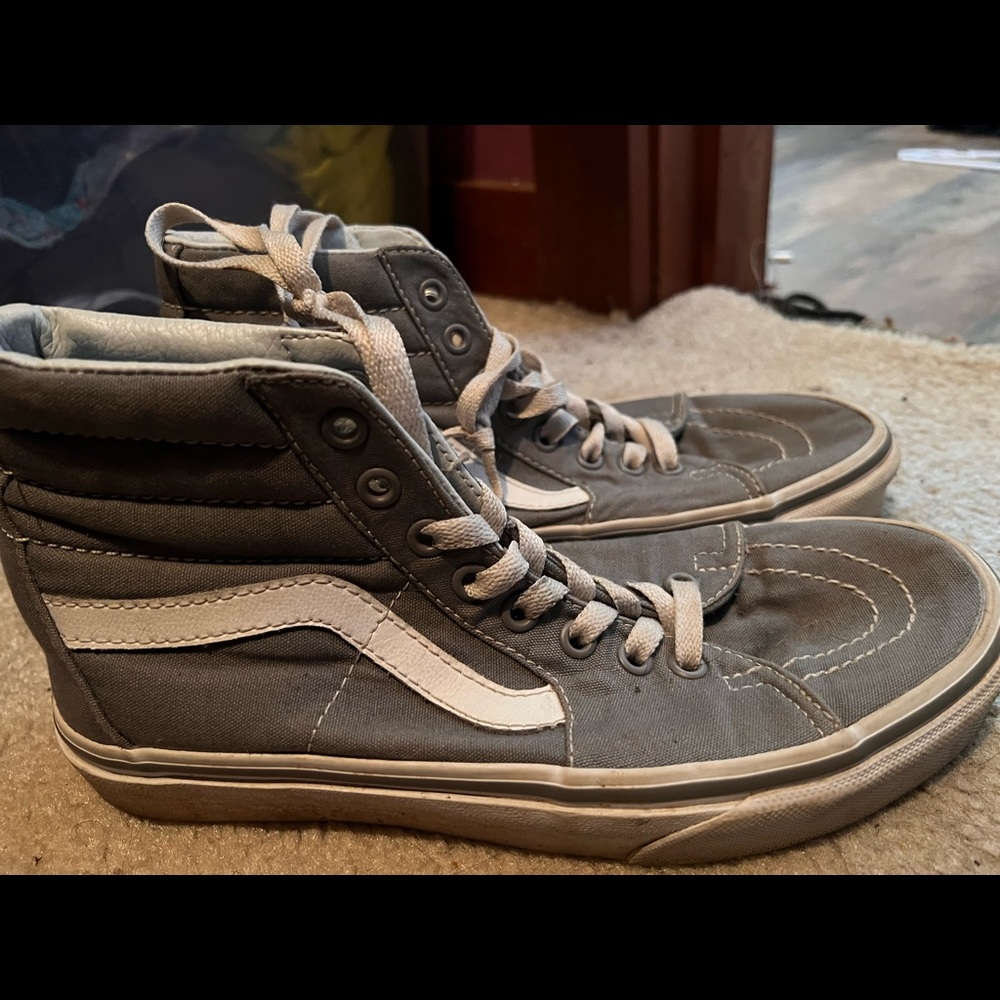 Gray high top vans